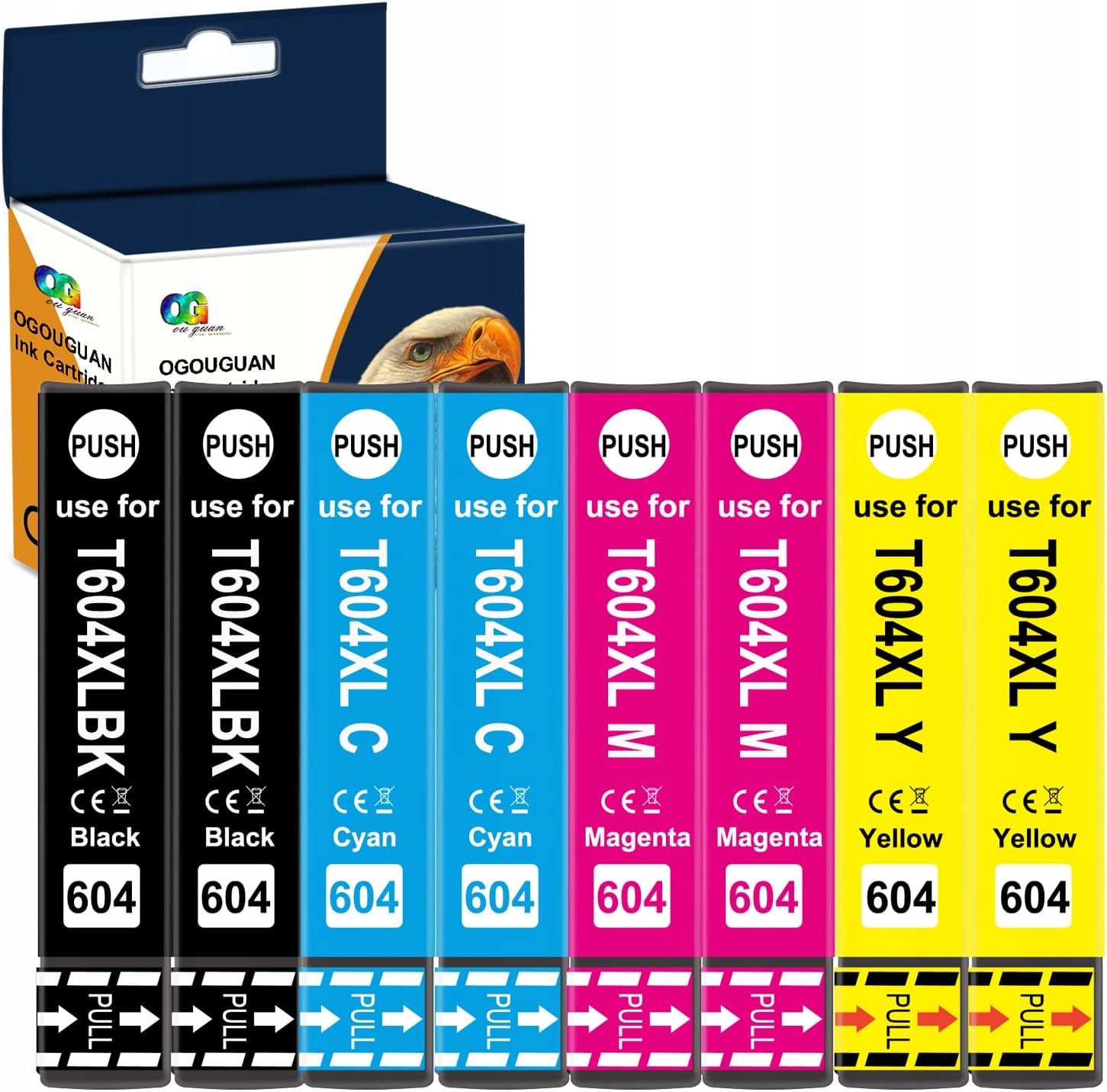 TUSZ WKŁAD 604XL Epson XP-2205 XP-4200 XP-3200 XP-3205 XP-2200 XP-4205 8szt