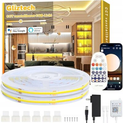 Taśma LED Cob Gliztech 14M kompatybilna z Alexa Google Home + pilot