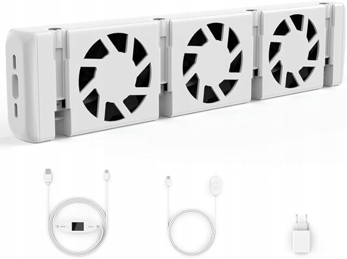 Wentylator grzejnikowy Termowentylator Termostat biały