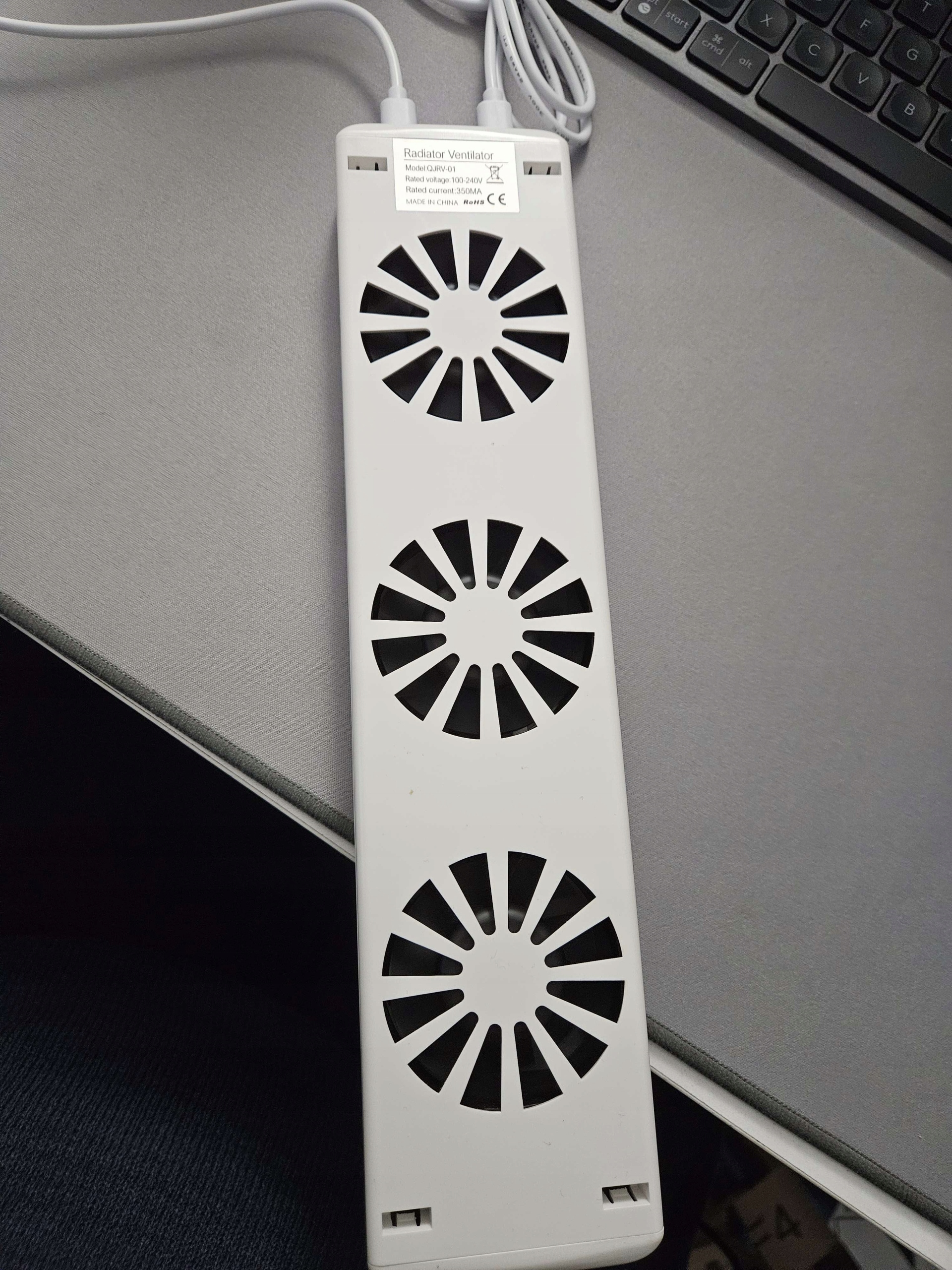 Wentylator grzejnikowy Termowentylator Termostat biały - obrazek 8