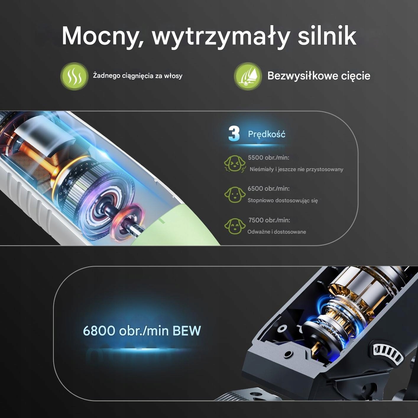 MASZYNKA + TRYMER FUZZYFIX DO STRZYŻENIA ZWIERZĄT PSA KOTA BEZPRZEWODOWA - obrazek 3