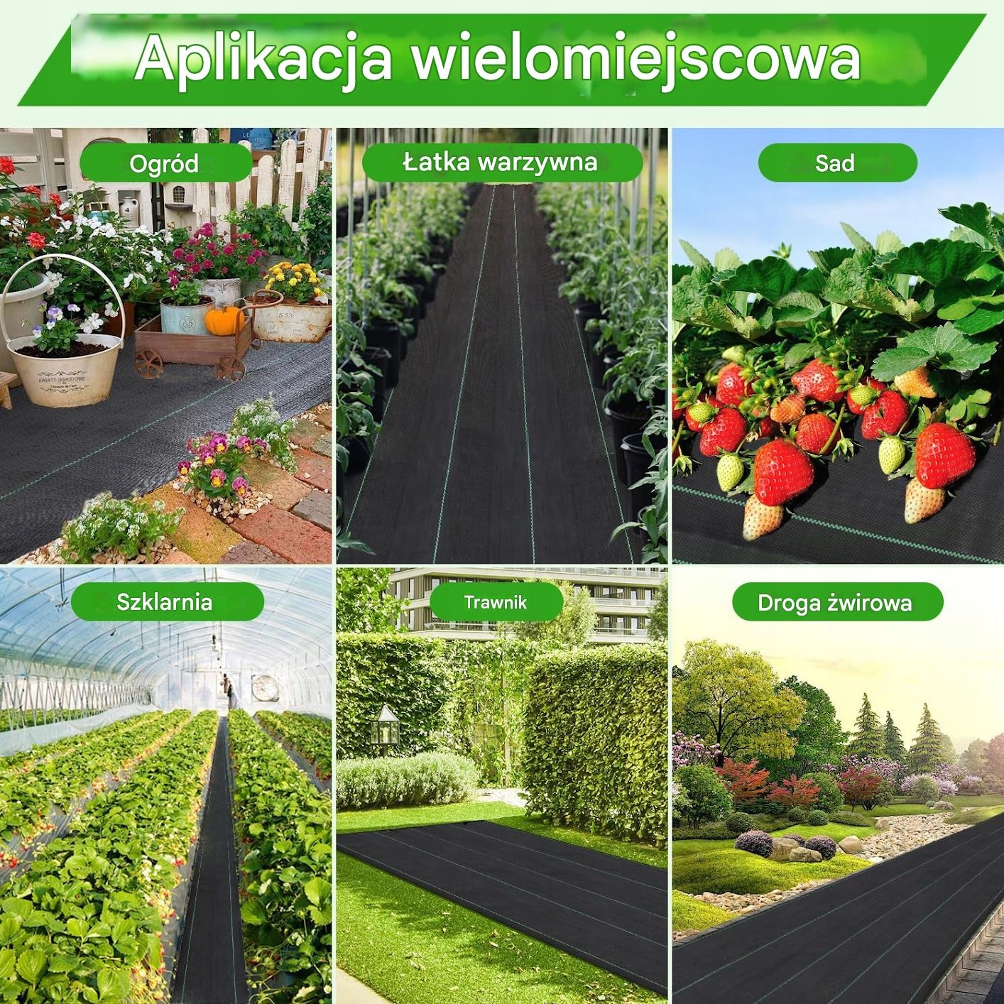 Agrowłóknina Ogrodowa Przeciw Chwastom 50m² 90 g/m² Przepuszczalna Mocna - obrazek 2