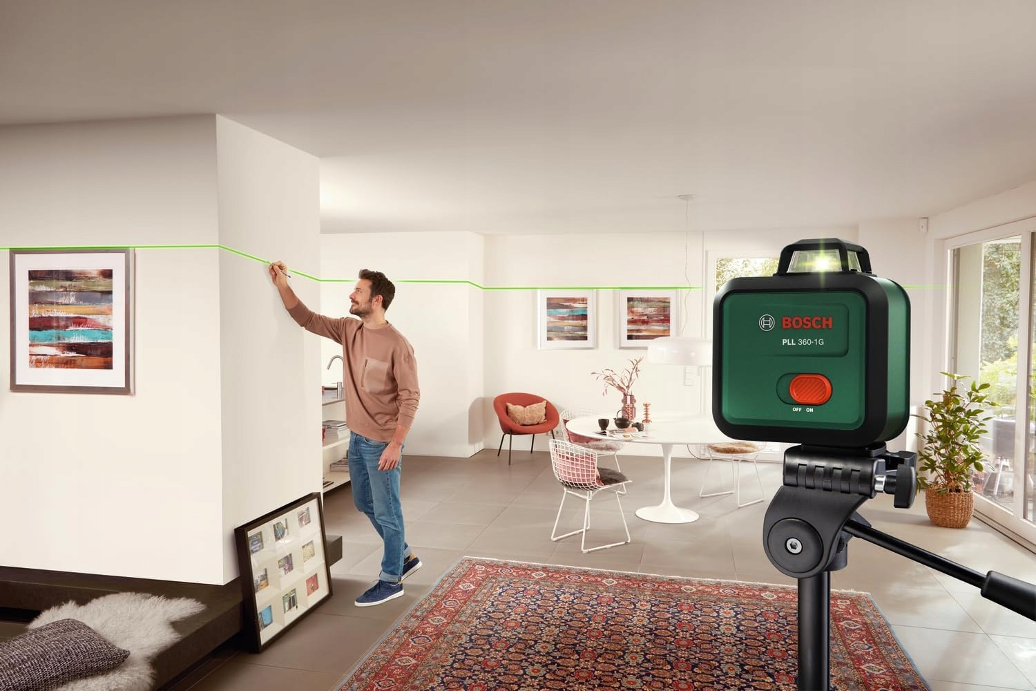 Bosch PLL 360-1G Laser płaszczyznowy 360° Zielony USB-C Akumulator - obrazek 5