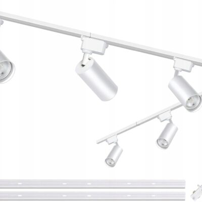 Zestaw Szynoprzewód Szyna 2m + 6x Lampa LED typu H Oświetlenie szynowe