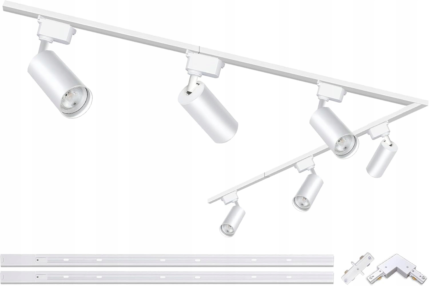 Zestaw Szynoprzewód Szyna 2m + 6x Lampa LED typu H Oświetlenie szynowe