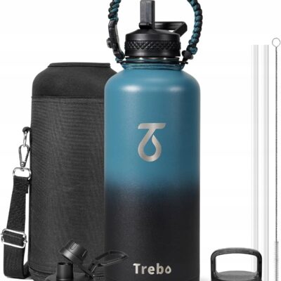 TERMOS BUTELKA SPORTOWA TREBO IZOLACJA PRÓŻNIOWA! SURVIVAL PARACORD 2500 ml