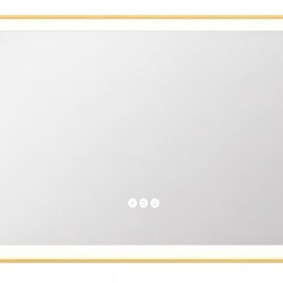 LUSTRO ŁAZIENKOWE LED 100 x 60 PODŚWIETLANE ANTI FOG DOTYKOWE 3 BARWY