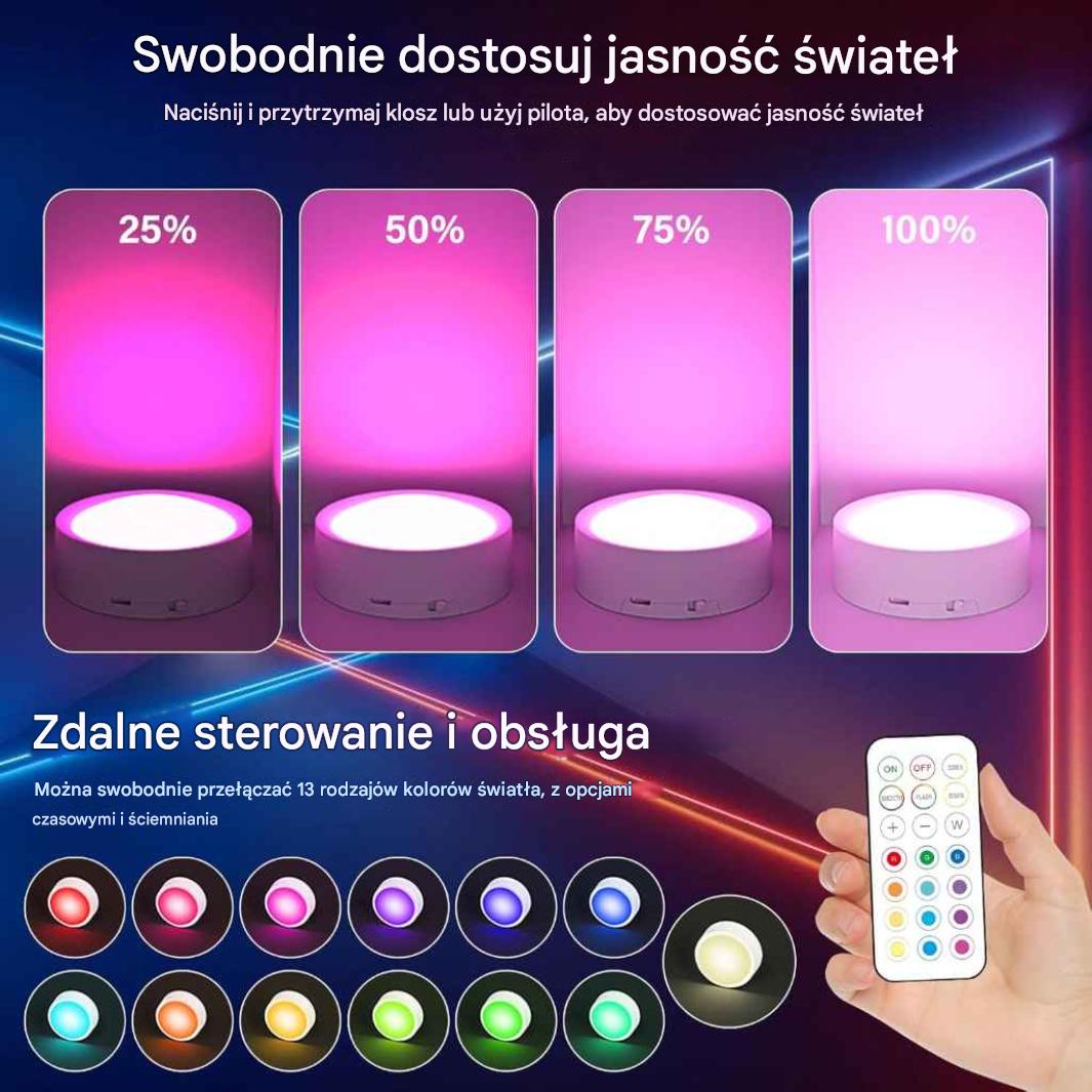 Lampka Bezprzewodowa do szafy Lampa LED Akumulatorowa x3 USB RGB - obrazek 4