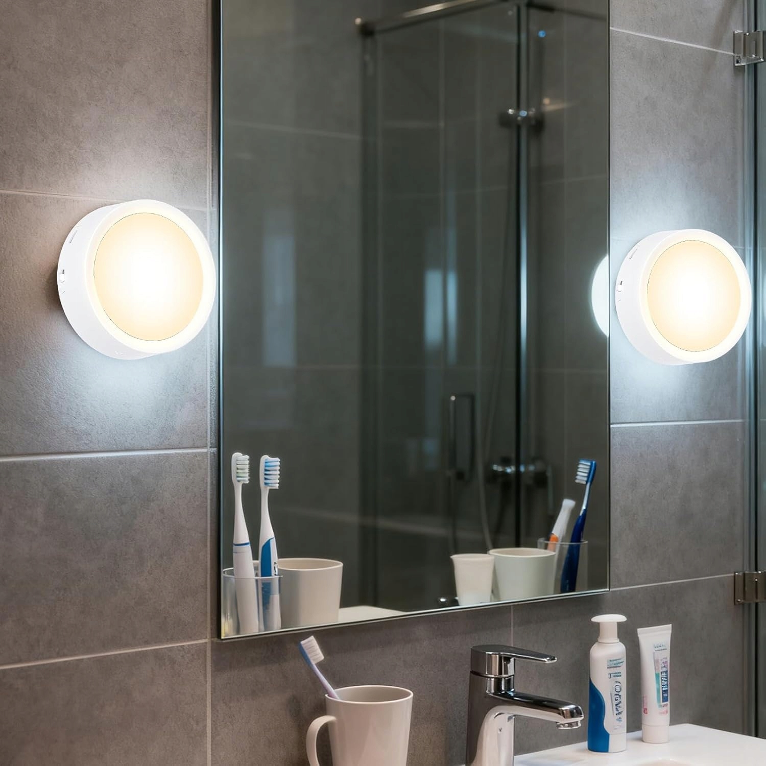 Lampka Bezprzewodowa do szafy Lampa LED Akumulatorowa x3 USB RGB - obrazek 7