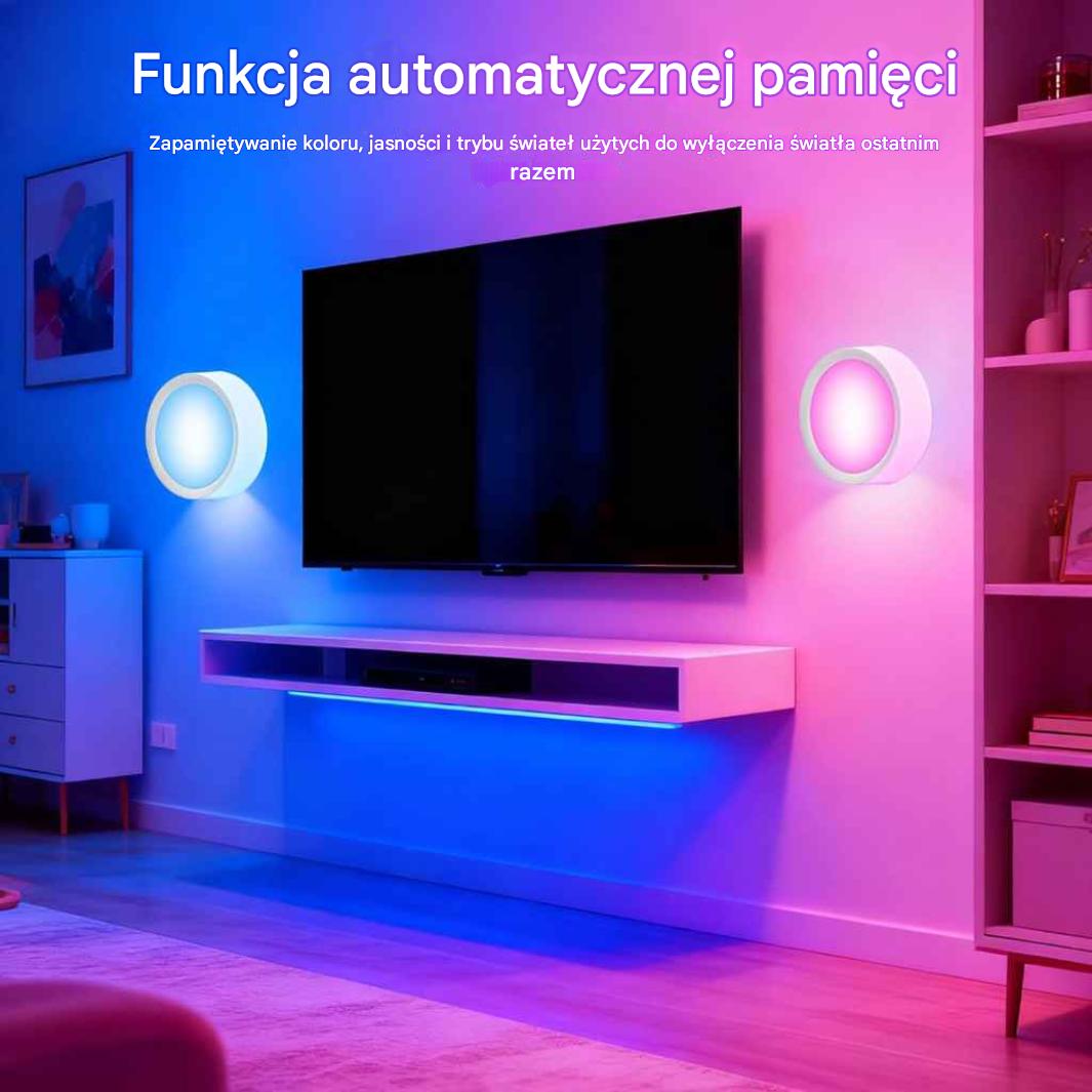 Lampka Bezprzewodowa do szafy Lampa LED Akumulatorowa x3 USB RGB - obrazek 8