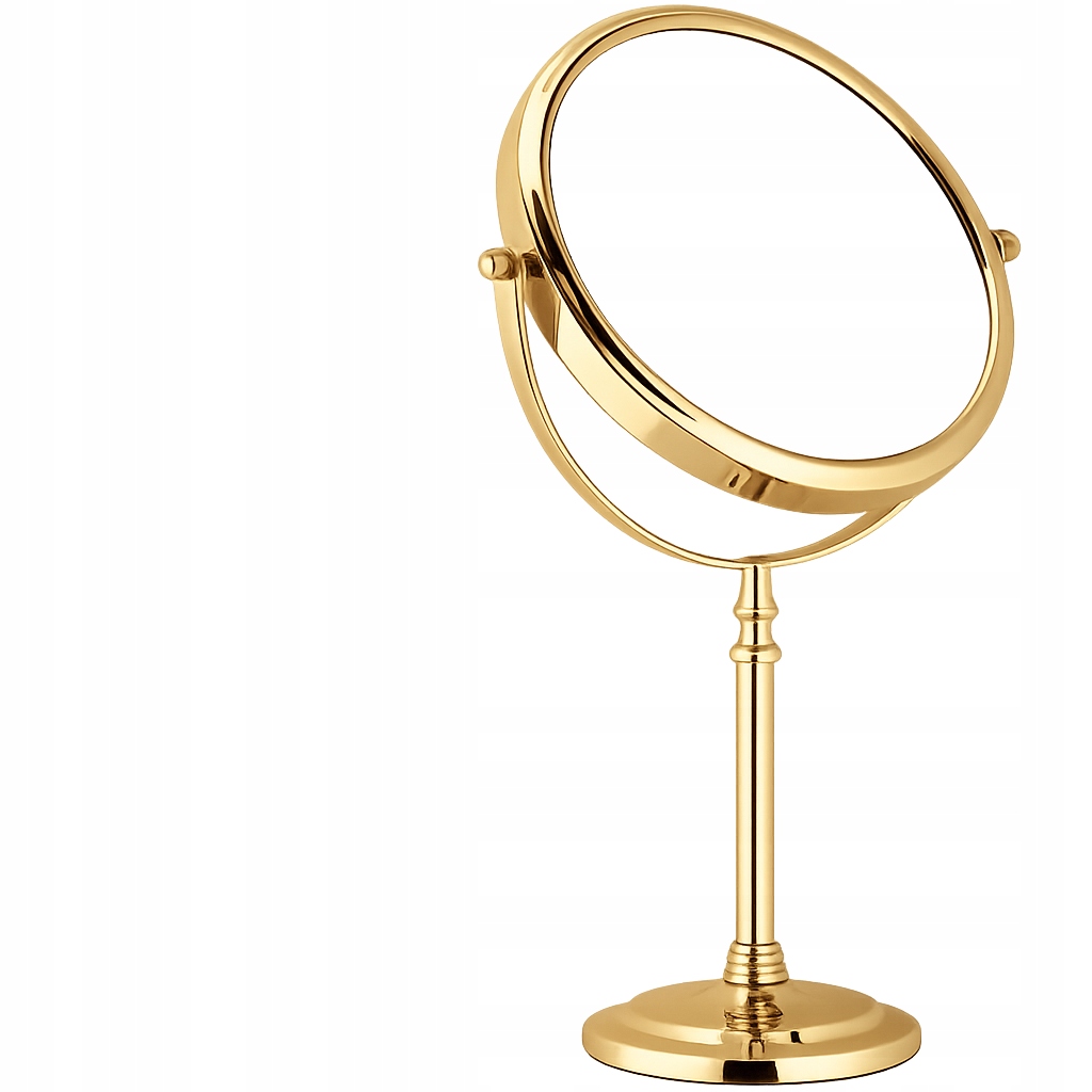 Złote lusterko kosmetyczne stojące 10X eleganckie lusterko do makijażu