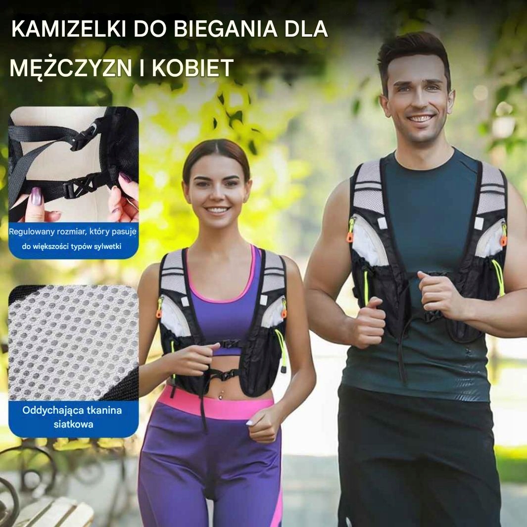 Kamizelka do biegania z bukłakiem 1,5L – plecak biegowy 5L - obrazek 3