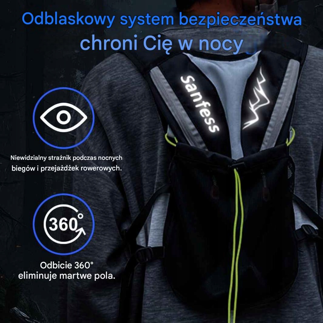 Kamizelka do biegania z bukłakiem 1,5L – plecak biegowy 5L - obrazek 6