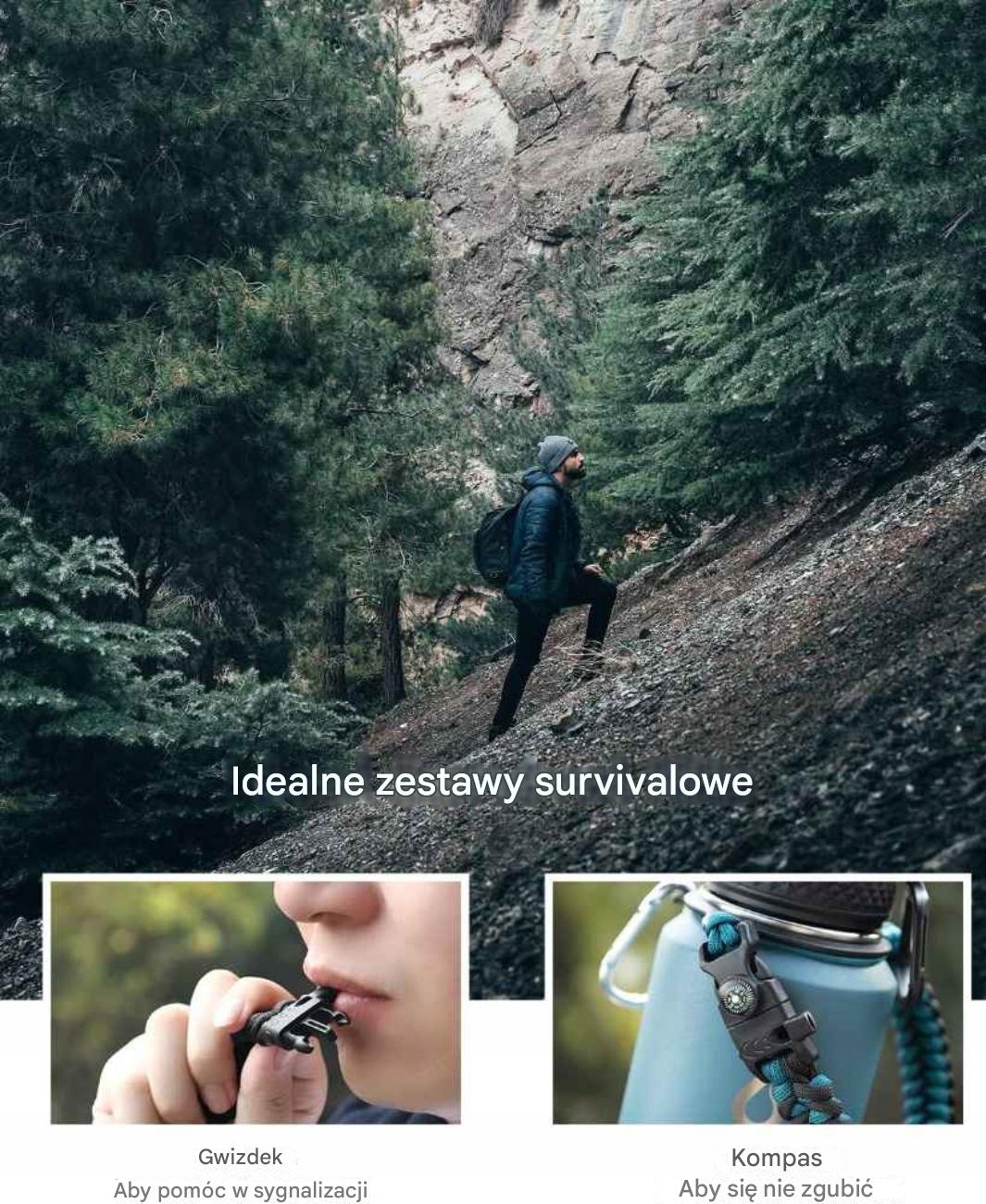 Termos PARACORD Kubek Termiczny Bidon Butelka Trebo 1183 ml niebieski - obrazek 6