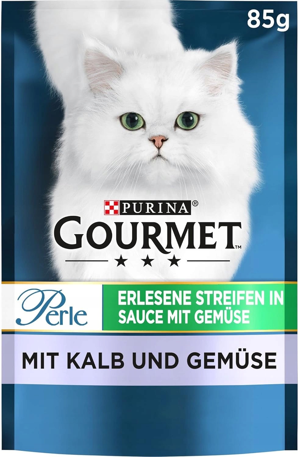 Mokra karma dla kota 85gx26 Gourmet Perle CIELĘCINA z WARZYWAMI saszetka - obrazek 3