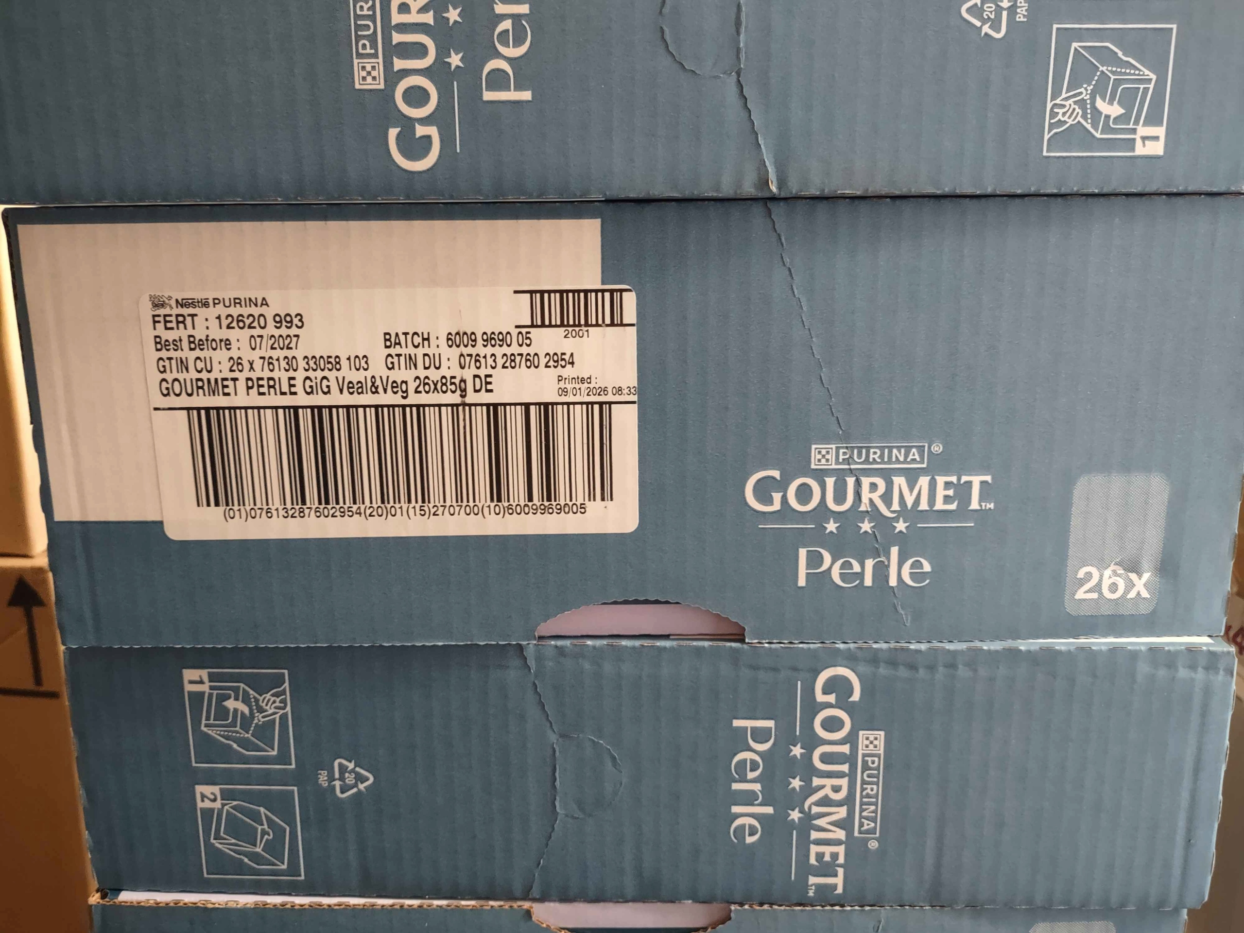 Mokra karma dla kota 85gx26 Gourmet Perle CIELĘCINA z WARZYWAMI saszetka - obrazek 5
