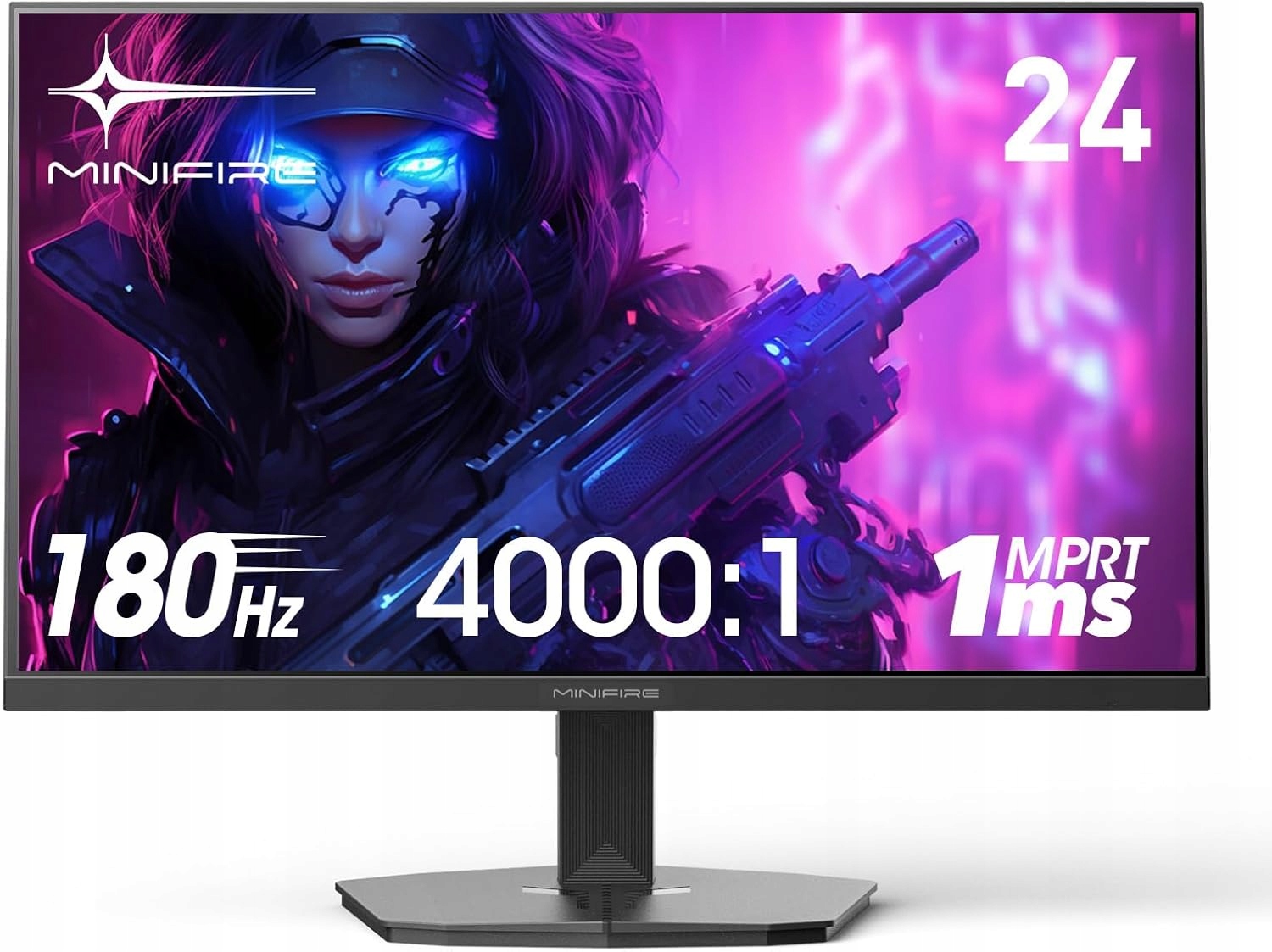 Monitor Gamingowy 24" Minifire MFG24F4 FHD VA 180Hz 1ms sRGB 110% HDMI DP