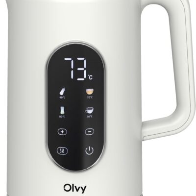 Czajnik elektryczny dotykowy regulacja temperatury Olvy 2200 W 1,7 l beż
