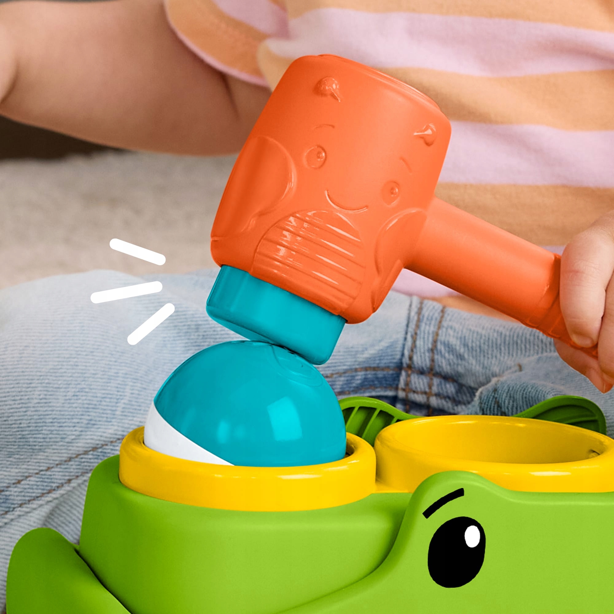 Fisher-Price Krokodyl Przebijanka Zabawka aktywizująca z piłkami 9M+ JLB94 - obrazek 3