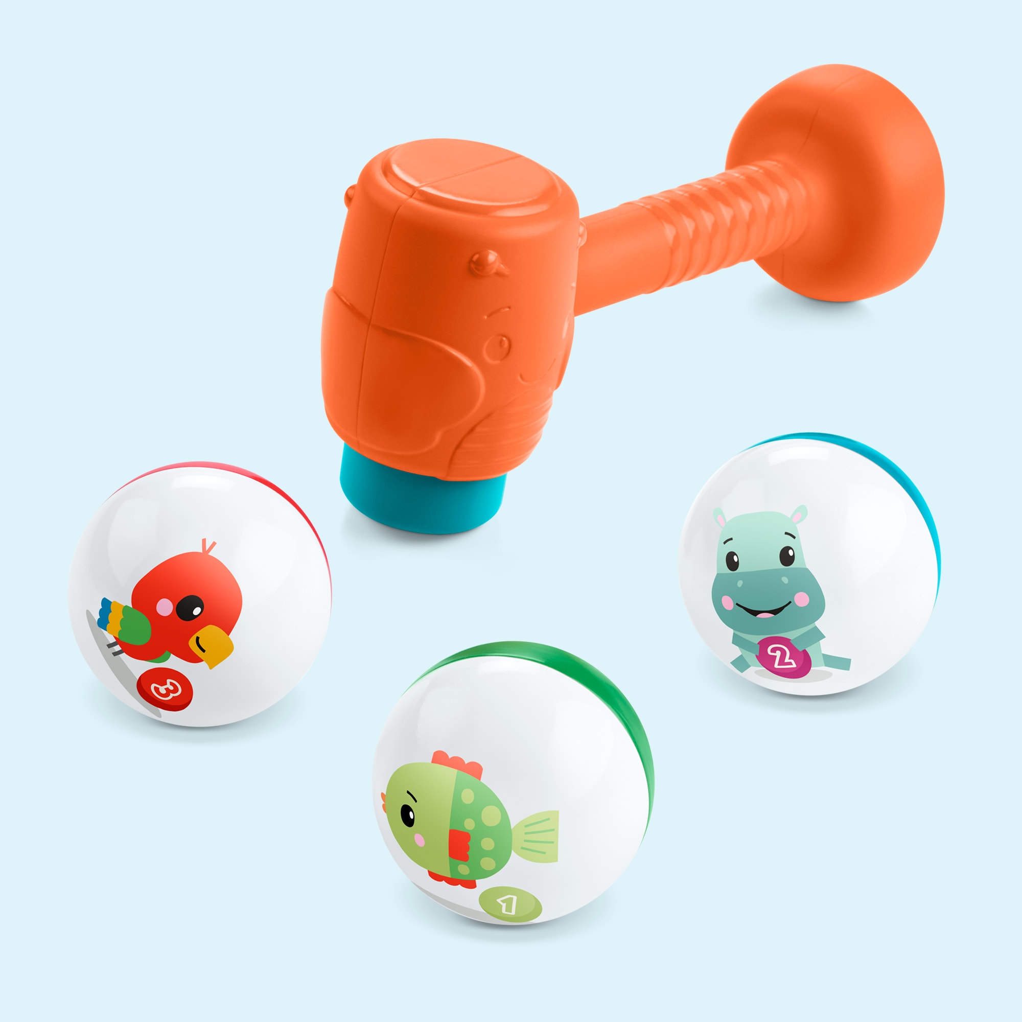 Fisher-Price Krokodyl Przebijanka Zabawka aktywizująca z piłkami 9M+ JLB94 - obrazek 4