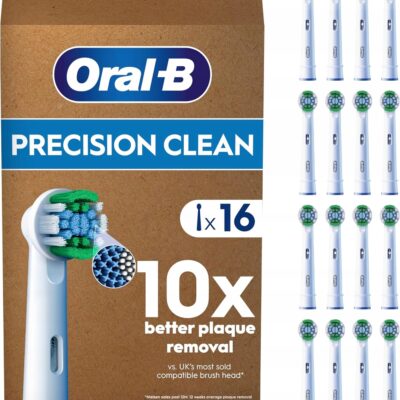 16x Oryginalne Końcówki Braun Oral-B EB20 Precision Clean do Szczoteczki