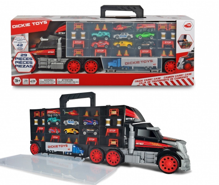 Dickie City. Ciężarówka- walizka z pojazdami Dickie Toys - obrazek 3