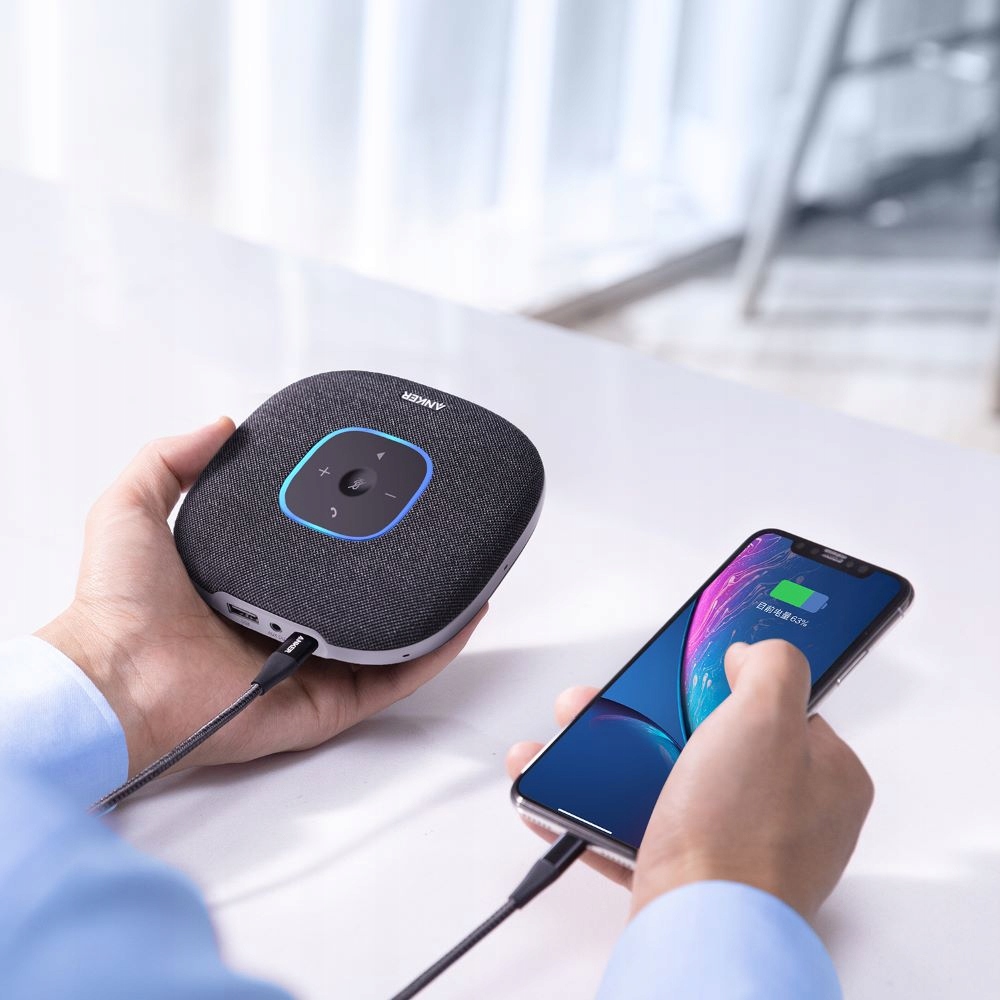 Głośnik konferencyjny ANKER AnkerWork PowerConf S3 1xUSB-C Etui Czarny - obrazek 7