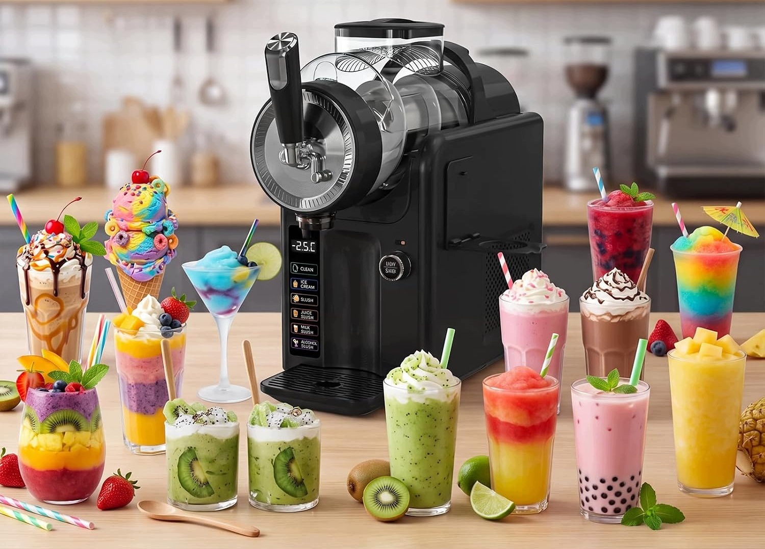 Maszyna do Lodów i Slushie 2L 6 Programów LED Samoczyszczenie - obrazek 3